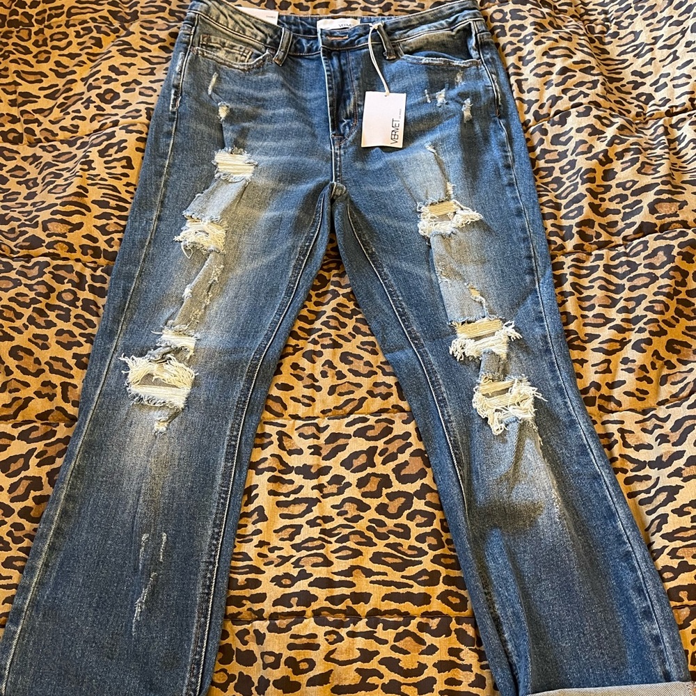 Vici high rise distressed jeans